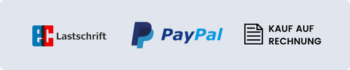 Lastschrift, Paypal, Rechnung Zahlungsmethoden