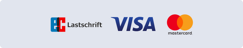 Lastschrift, Kreditkarte Zahlungsmethoden